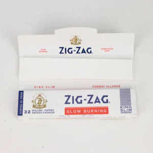 ZIG ZAG WHITE KING SLIM PAPERS WITH TIPS "SLOW BURNING"