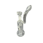 12 INCH CLEAR BONG WITH LONG PERK - Image 2