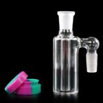 SMALL GLASS ASH CATCHER/RECLAIM WITH SILICONE BASE AND LID