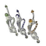 11 INCH RECYCLER RIG WITH NAIL AND MATCHING DOME - AMBER - Image 2