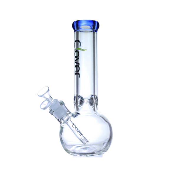 CLOVER 12 INCH 9MM ROUND BASE BONG - BLUE