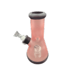 8 INCH FAT BASE OG BONG WITH EXTRA POPER BOWL AND TOOLS - PINK - Image 2