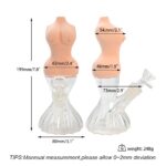 8 INCH GLASS BASE BONG WITH SILICONE LADY BOOBIES TOP WHITE AND BLACK - Image 22