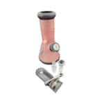 8 INCH FAT BASE OG BONG WITH EXTRA POPER BOWL AND TOOLS - PINK - Image 4