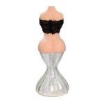 8 INCH GLASS BASE BONG WITH SILICONE LADY BOOBIES TOP WHITE AND BLACK - Image 7