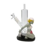 9 INCH GLASS AND RESIN ZOMBIE NURSE BONG. CLEARANCE PRICE 50% OFF! - Image 3