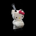 6 INCH SILICONE HELLO KITTY BONG WITH GLASS MOUTHPIECE - Image 13