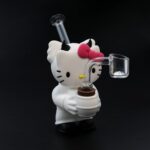 6 INCH SILICONE HELLO KITTY BONG WITH GLASS MOUTHPIECE - Image 14