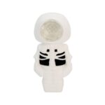 3.5 INCH SKULL MAN SILICONE PIPE WITH POT LEAF FORHEAD - Image 5