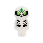 3.5 INCH SKULL MAN SILICONE PIPE WITH POT LEAF FORHEAD - Image 6