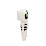3.5 INCH SKULL MAN SILICONE PIPE WITH POT LEAF FORHEAD - Image 7