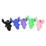 4 INCH STITCH SILICONE SMOKING PIPE - Image 3