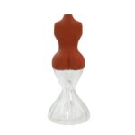 8 INCH GLASS BASE BONG WITH SILICONE LADY BOOBIES TOP WHITE AND BLACK - Image 10