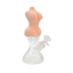 8 INCH GLASS BASE BONG WITH SILICONE LADY BOOBIES TOP WHITE AND BLACK - Image 14