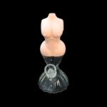 8 INCH GLASS BASE BONG WITH SILICONE LADY BOOBIES TOP WHITE AND BLACK - Image 16