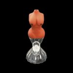8 INCH GLASS BASE BONG WITH SILICONE LADY BOOBIES TOP WHITE AND BLACK - Image 18