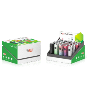 DISPLAY OF 20 YOCAN FLAT 510 BATTERIES