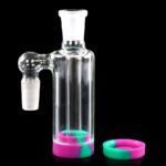 SMALL GLASS ASH CATCHER/RECLAIM WITH SILICONE BASE AND LID - Image 2