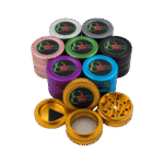 CANNA CRUSHER 56 MM 4 PART HEAVY GRINDER WITH MAGNET CONNECTORS, Blue