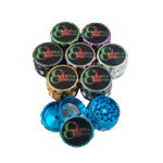 CANNA CRUSHER 63 MM 4 PART GRINDER WITH ONLY 1 SCREW OFF TOP, Black