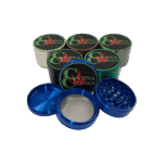 CANNA CRUSHER 63 MM 4 PART GRINDER IN ASSORTED COLORS - 6 PCS
