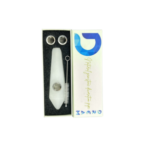 DREAM NATURAL GEMSTONE SMOKING PIPE SET, WHITE JADE
