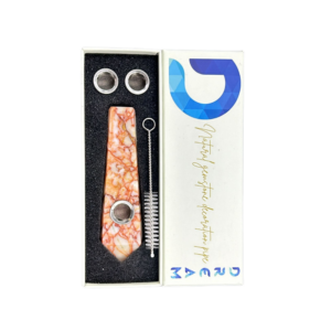 DREAM NATURAL GEMSTONE SMOKING PIPE SET, RED NETWORK JASPER