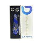 DREAM NATURAL GEMSTONE SMOKING PIPE SET WITH BRUSH, AND REPLACMENT SCREENS “LAPIS LAZULI”