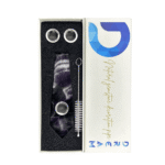 DREAM NATURAL GEMSTONE SMOKING PIPE SET WITH BRUSH, AND REPLACMENT SCREENS “DREAM AMETHYST”