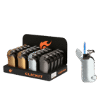 DISPLAY OF 20 CLICKIT EAGLE LID TORCH WITH FLASLIGHT ON SIDE