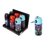 DISPLAY OF 6 CLICKIT SINGLE FLAME SPRAY CAN (SKULL)