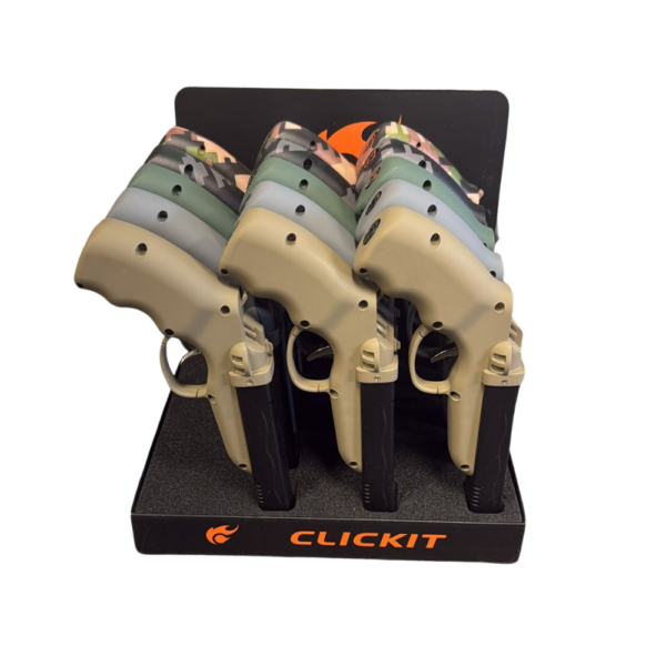 CLICKIT LARGE DOUBLE FLAME PISTOL TORCH