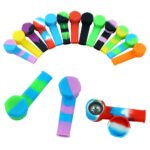 3.5 INCH SILICONE PIPES WITH LIDS ASSORTED 12 PCS PER BOX
