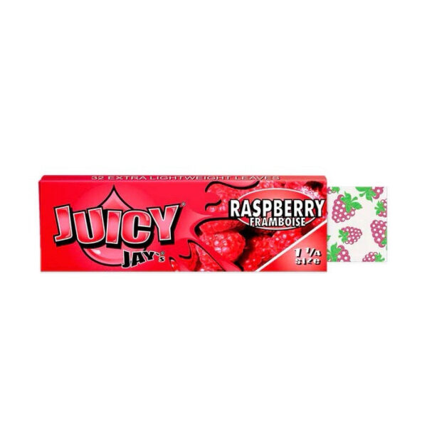 JUICY JAY'S 1¼ ROLLING PAPER - RASPBERRY (24 PACK)