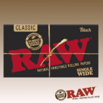 RAW BLACK SINGLE WIDE PAPERS, 25 PACKS OF 100 - Image 2