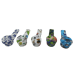 3.5 INCH PRINTED SILICONE GLOW IN THE DARK PIPE WITH LID 12 PCS PER BOX - Image 2