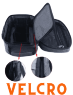 9 INCH PORTABLE BAG WITH MULTIPLE SECTION, HANDLE, AND LOCK
