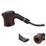 5.75 INCH HIGH QUALITY WOOD PIPE IN VELVET BAG - Image 2