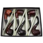 DISPLAY OF 6 WOOD PIPE