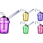 FRAPPUCCINO CUP BUBBLE BONG - PURPLE