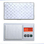 DIAMOND PLATE 220 GRAM DOUBLE DIGIT POCKET SCALE WITH CALIBRATION WEIGHT, RECHARGABLE BATTERY