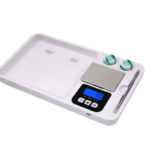 VRK-100 100 GRAM DOUBLE DIGIT POCKET SCALE ENCASED IN A ROLLING TRAY WITH SILICONE CONTAINERS AND DA