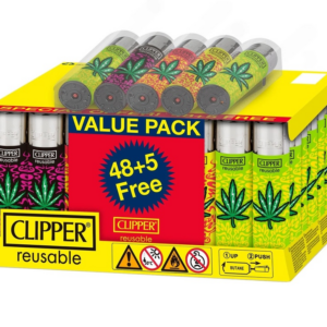 CLIPPER RENZO LEAVES LIGHTERS- 48CT (+5 FREE)