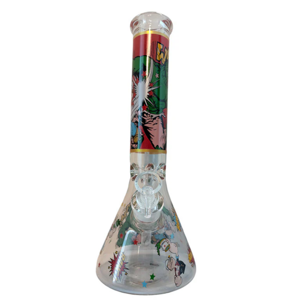 14 INCH GLASS BONG - F