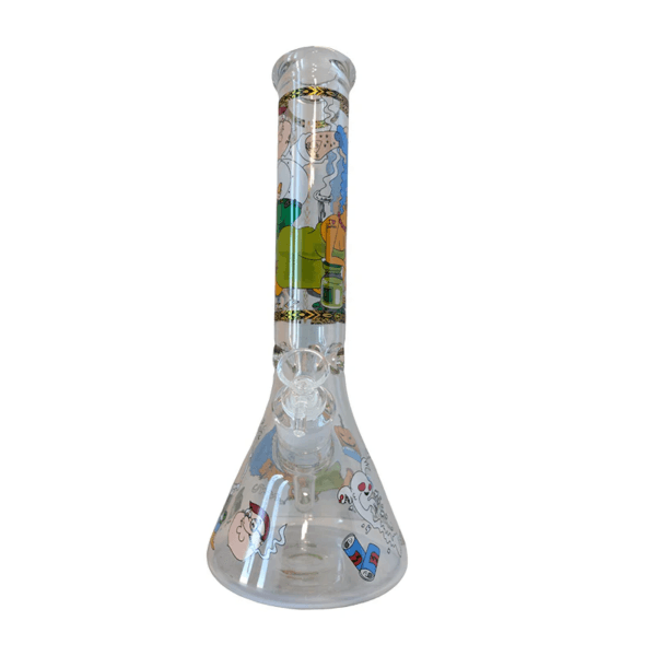 14" CARTOON DESIGN GLASS BONG - B