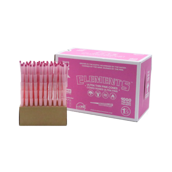 ELEMENTS PINK 1-1/4 BULK CONES, BOX OF 1000