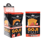 KING PALM GOJI WRAPS, 15 PACKS OF 4 WRAPS AND TIPS, STRAWBERRY