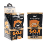 KING PALM GOJI WRAPS, 15 PACKS OF 4 WRAPS AND TIPS, HONEY