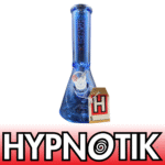 12 INCH 9 MM HYPNOTIK FULL COLORED BEAKER BONG, BLUE