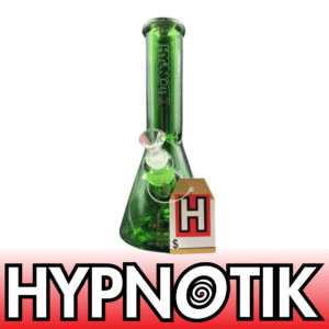 12 INCH 9 MM HYPNOTIK FULL COLORED BEAKER BONG, LAKE GREEN